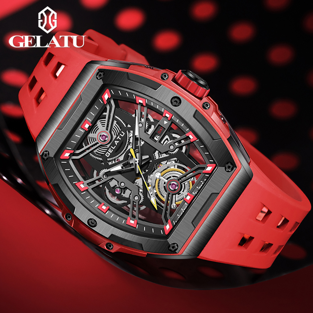 GELATU 6012 メンズ腕時計 ホローアウト 自動巻き - Omega Watch Constellation のレビューと価格