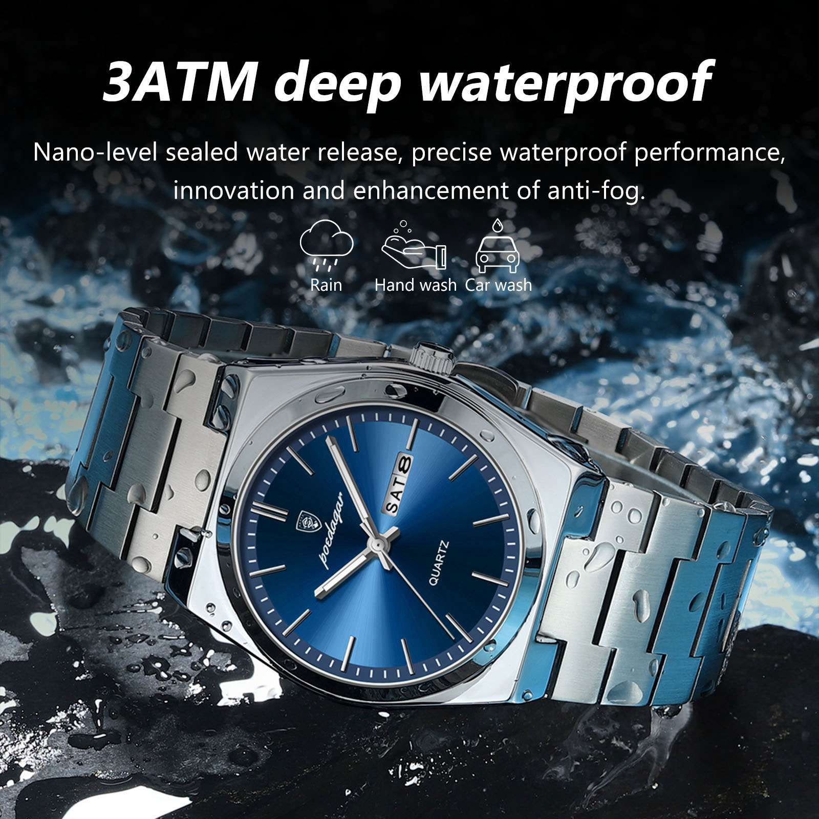 Poedagar 高級腕時計男性用ステンレス鋼防水発光マン腕 - Patek Philippe Watch Nautilus のレビューと価格