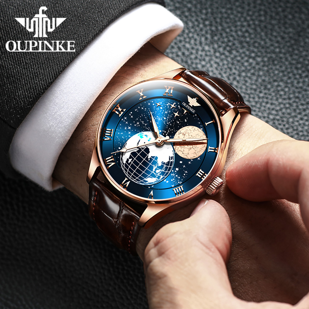 OUPINKE 3177 メンズ腕時計 ローマ数字 自動巻き - Omega Watch Constellation のレビューと価格