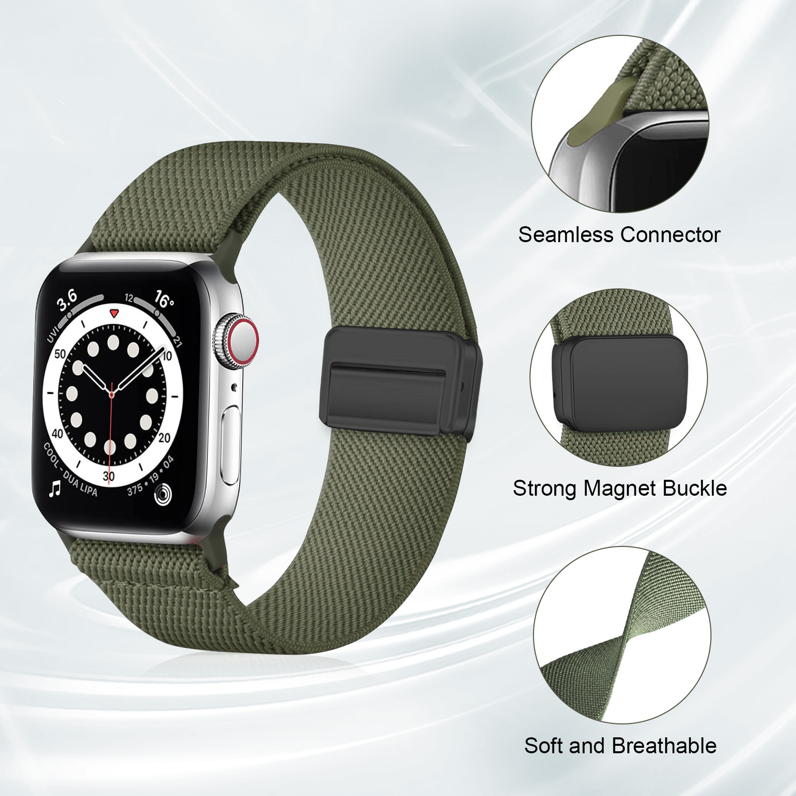 Apple Watch用磁石式バンド 46mm 44mm 4 - Milanese Loop Magnetic のレビューと価格