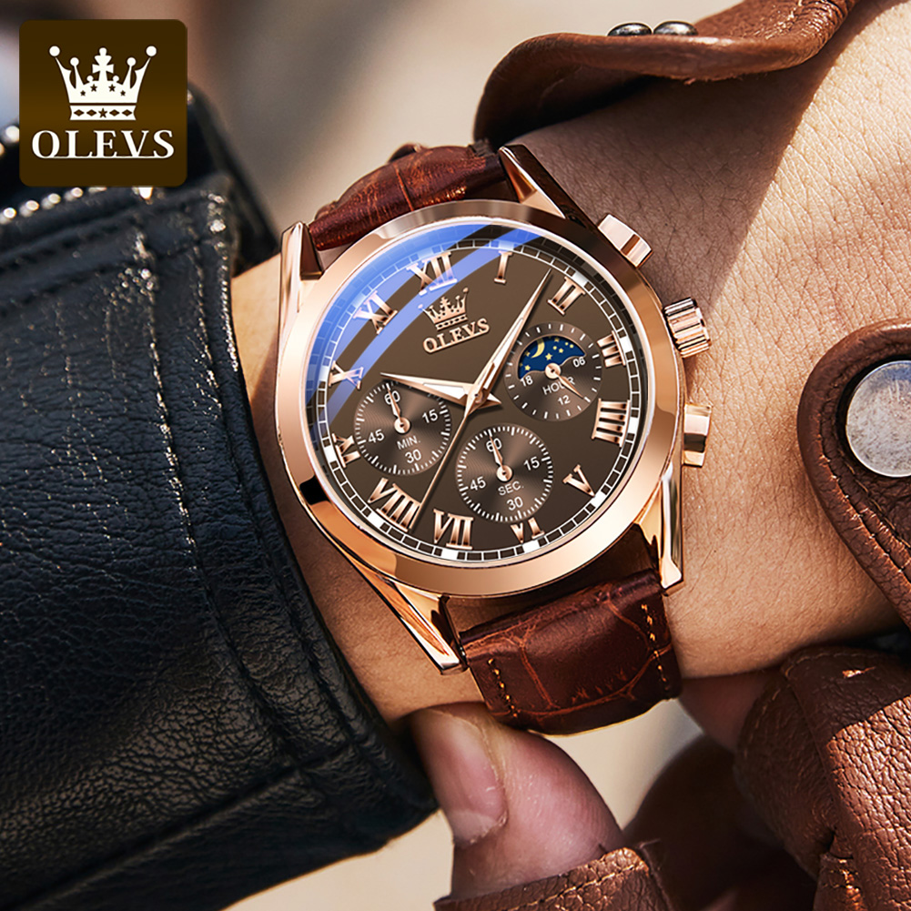 OLEVS 2871 トップブランドメンズクォーツ時計夜光ビ - Omega Watch Constellation のレビューと価格