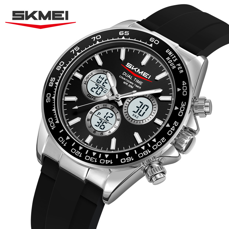 SKMEI 2505 ビジネス高級メンズクォーツデュアルディ - Suede Strap Watch のレビューと価格